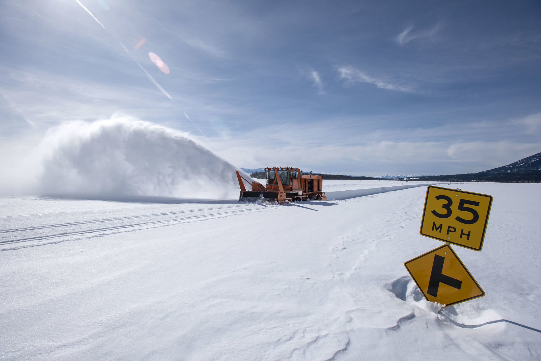 Spring plowing of the Teton Park Road